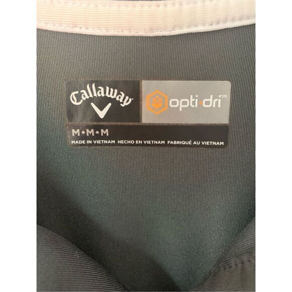 Callaway Men’s Golf Opti-Stretch Solid Polo In Dark Gray - Picture 6 of 9
